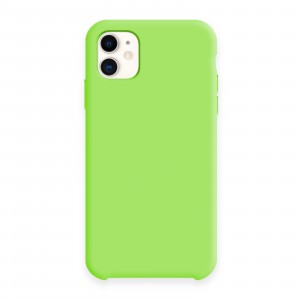Silicon case (без логотипа) для iPhone 11 (6.1") цвет:№60 ярко-зелёная трава