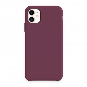 Silicon case (без логотипа) для iPhone 11 (6.1") цвет:№67 бургундский