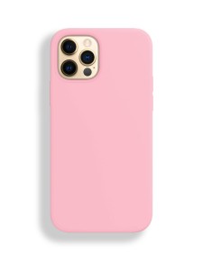 Silicon case_ низ закрыт_для iPhone 12 PRO MAX (6.7") 2020 №06 светло-розовый