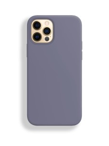 Silicon case_ низ закрыт_для iPhone 12 PRO MAX (6.7") 2020 №24 тёмный серо-голубой