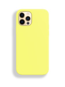 Silicon case_ низ закрыт_для iPhone 12 PRO MAX (6.7") 2020 №32 лимонный