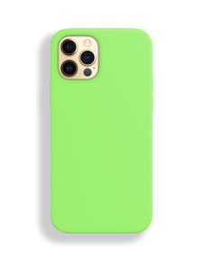 Silicon case_ низ закрыт_для iPhone 12 PRO MAX (6.7") 2020 №60 ярко-зелёный трава