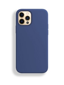 Silicon case_ низ закрыт_для iPhone 12 PRO MAX (6.7") 2020 №63 металлик синий