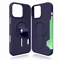 BRADPARK (отдел для карт, ремешок) для iPhone 15 (6.1") 2023 темно-синий