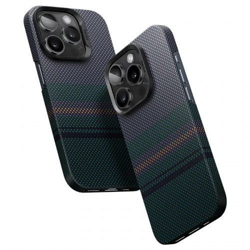 SkyArmor GLOBAL MIX (magsafe) с подставкой для iPhone 15 PRO 12 фиолетовый-зеленый
