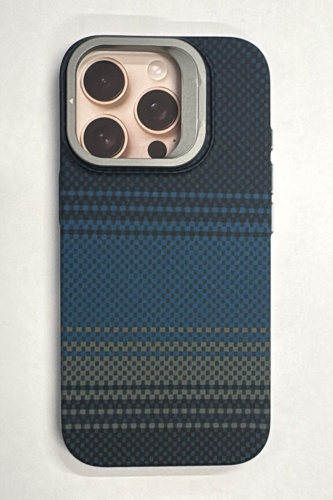 SkyArmor GLOBAL MIX (magsafe) с подставкой для iPhone 15 PRO 33 черно-синий