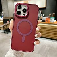 СAMELIA SHADOW матовый /magsafe/ для iPhone 15 PRO MAX бордовый