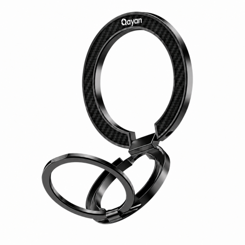 Qayan QH-232 Держатель-подставка кольцо, складной для телефона, черный