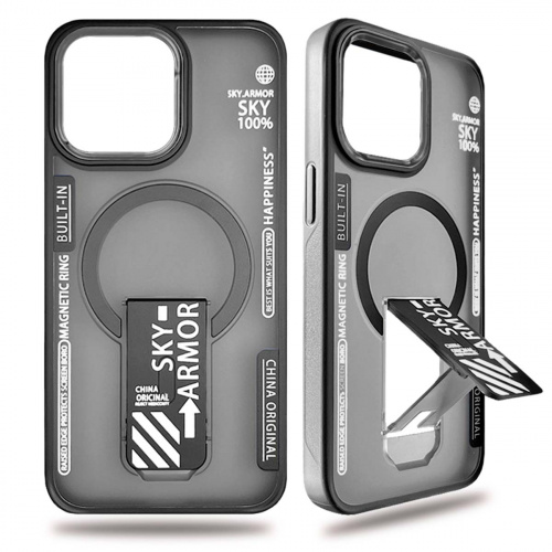 SkyArmor чехол magsafe с подставкой для Apple iPhone 14 PRO MAX (6.7") 2022 черный