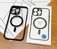 MAGNETIC clear case /magsafe/защита камеры/ для iPhone 14 (6.1") 2022 черный