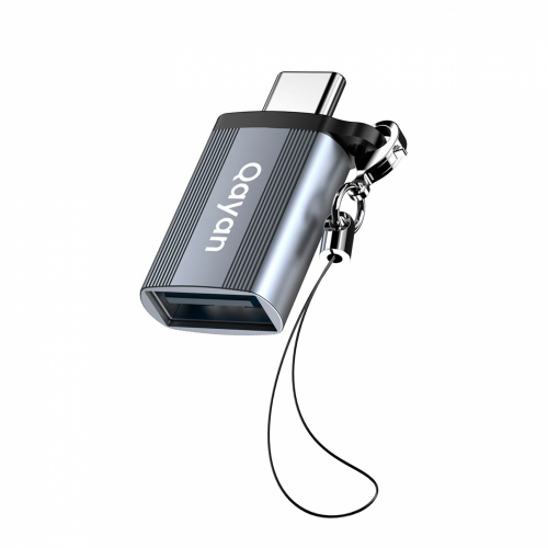 Qayan OTG-216 Переходник OTG USB → Type-C, черный