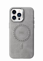 HDD MODERN LUX Чехол c Magsafe 2 в1 /эко кожа, подставка/ для iPhone 17 AIR серый титан