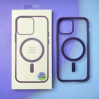 MAGNETIC clear case /magsafe/ для iPhone 15 PRO (2023) фиолетовый