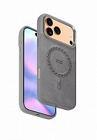 HDD MODERN LUX Чехол c Magsafe 2 в1 /эко кожа, подставка/ для iPhone 17 PRO MAX серый титан