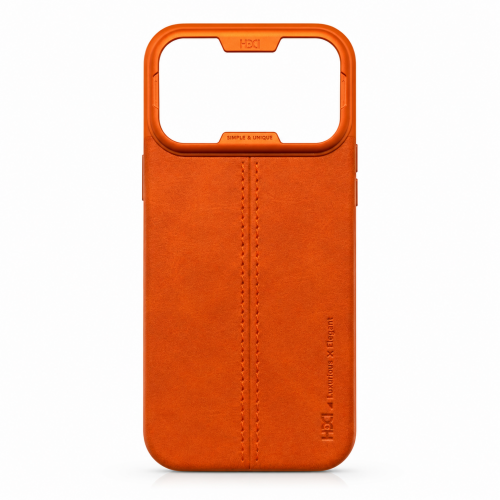 HDD UNIQUE Кожаный чехол-накладка для iPhone 17 PRO оранжевый
