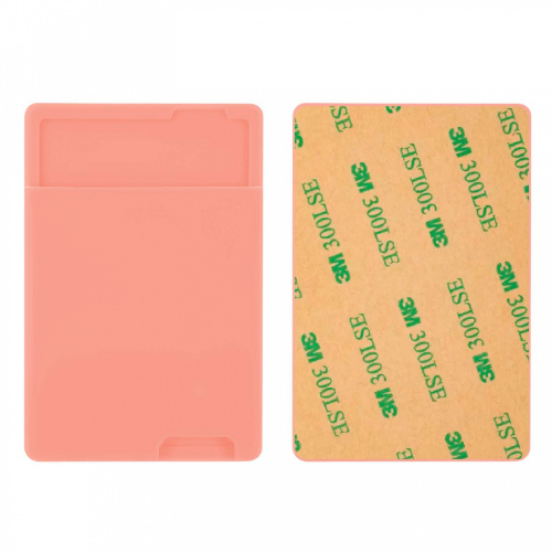 CARD BAG_(силикон)_universal_карман для пластиковых карт_розовый