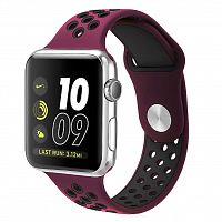 Ремешки NIKE BAND 42_44_45_49мм (силикон) 47_гранат & черный