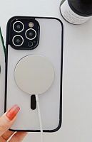 MAGNETIC clear case /magsafe/защита камеры/ для iPhone 13 PRO 6.1" (2021) черный