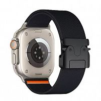 Нейлоновый ремешок ZGA для Apple Watch 42_44_45_49мм черный