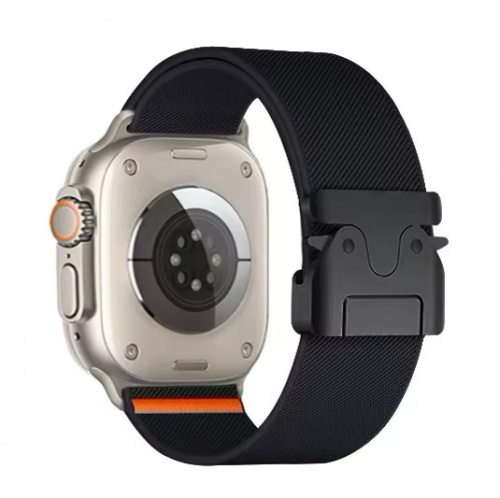 Нейлоновый ремешок ZGA для Apple Watch 42_44_45_49мм черный