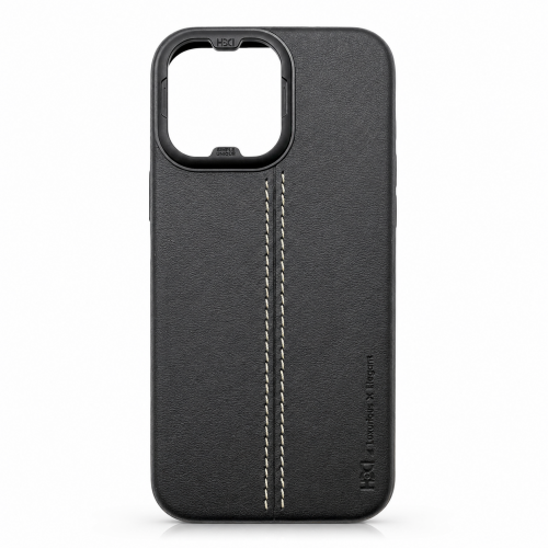 HDD UNIQUE Кожаный чехол-накладка для iPhone 17 PRO черный