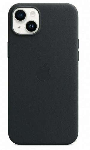 Кожаный чехол Lеathеr MagSafe для Apple iPhone 16 (6.1") 2024 черный