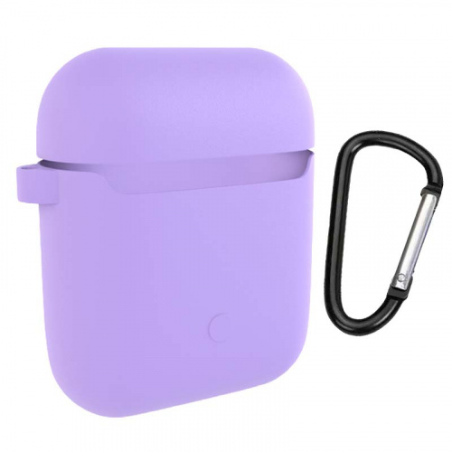 Чехол силиконовый для AirPods 1 /AirPods 2 сиреневый