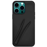 Силикон BEAUTY с отделом под помаду для iPhone 11 (6.1") 2019 черный