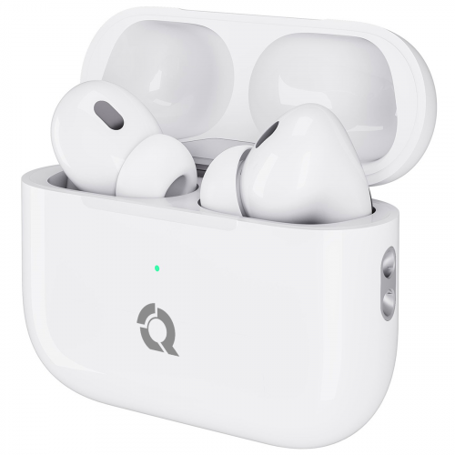 Qayan QTWS-175 Беспроводные наушники Bluetooth, чехол,карабин,шнурок,кабель usb. белый