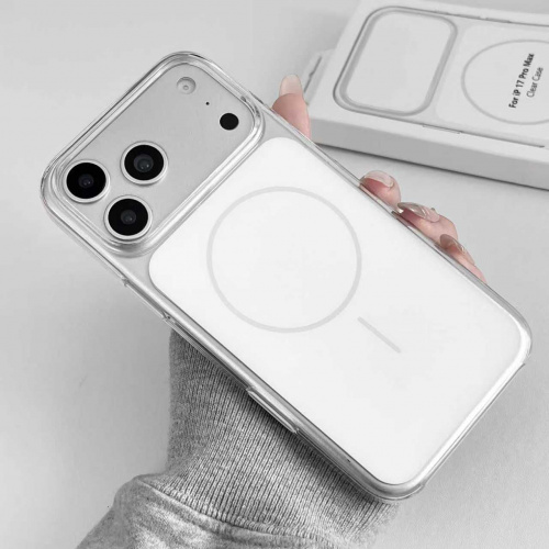 Чехол-накладка SUNLIGHT с magsafe, анимация для iPhone 17 PRO белый