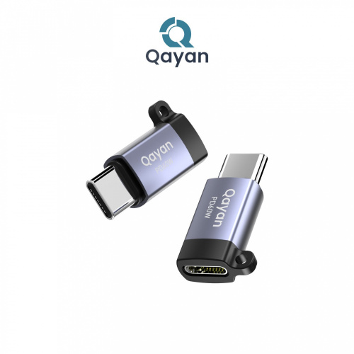 Qayan OTG-172 Переходник OTG Lighting → Type-C, черный