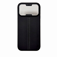 HDD UNIQUE Кожаный чехол-накладка для iPhone 17 PRO MAX черный