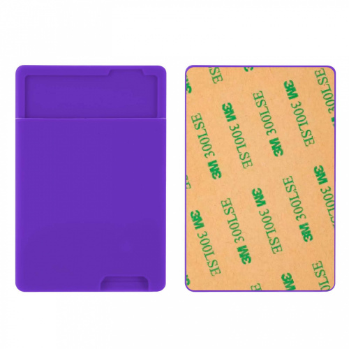 CARD BAG_(силикон)_universal_карман для пластиковых карт_фиолетовый