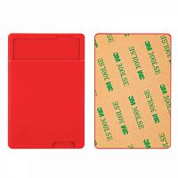 CARD BAG_(силикон)_universal_карман для пластиковых карт_красный