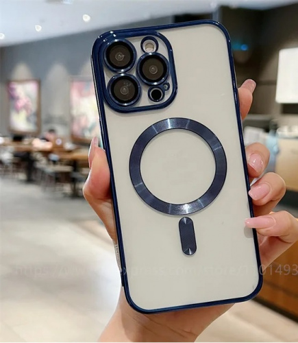 Силикон ElectroFlex с Magsafe для iPhone 17 (2025) темно-синий