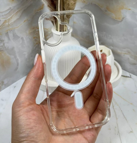 MAGSAFE силикон прозрачный для iPhone 16 Plus (2024)