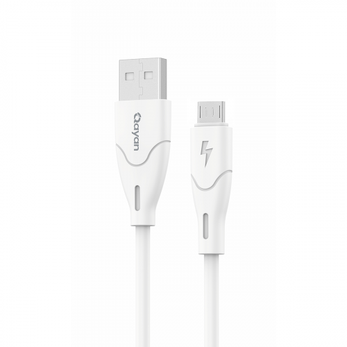 Qayan QCUM-108 Кабель USB & Micro, (2.4A),1м, белый Qayan QCUM-108 Кабель USB & Micro, (2.4A),1м, белый