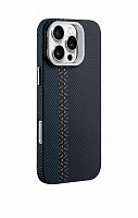 SkyArmor GLOBAL MIX (magsafe) с подставкой для iPhone 16 PRO MAX 16 черный-темно-синий