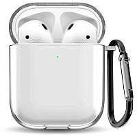 Чехол силиконовый для AirPods 1 /AirPods 2 прозрачный