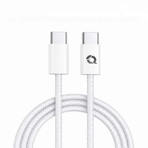 Qayan QCC-137 Кабель Type-C & Type-C, (65w),1м, белый Qayan QCC-137 Кабель Type-C & Type-C, (65w),1м, белый