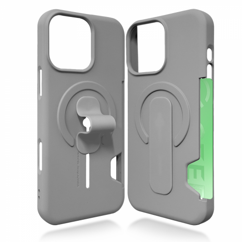 BRADPARK (отдел для карт, ремешок) для iPhone 13/14 (6.1") 2021 серый
