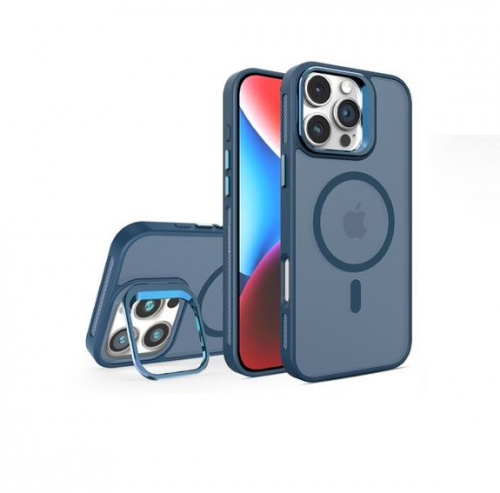 SkyArmor STRONG MAGSAFE (magsafe,линзы) для iPhone 16 синий