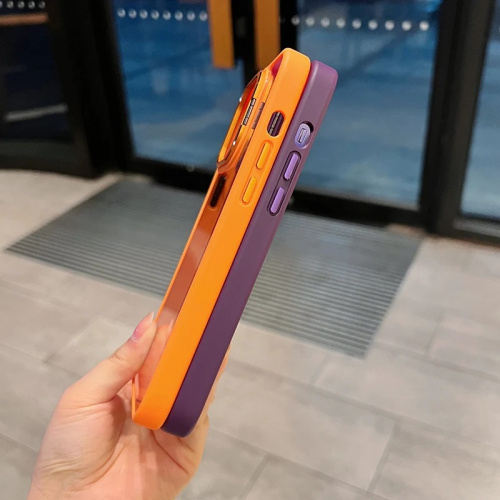 Силикон Lens Case со стеклом на камеру/линзы для iPhone 14 PRO фиолетовый