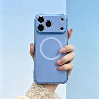 Чехол-накладка "UNUK" ROYAL с magsafe iPhone 17 PRO MAX/18 PRO MAX голубой