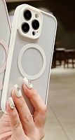 MAGNETIC clear case /magsafe/защита камеры/ для iPhone 12 PRO 6.1" (2020) белый