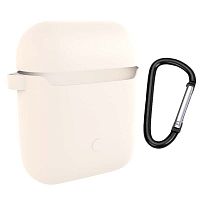 Чехол силиконовый для AirPods 1 /AirPods 2 белый