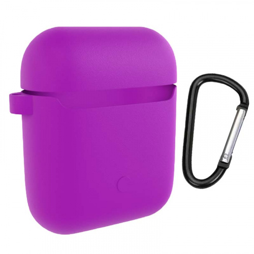 Чехол силиконовый для AirPods 1 /AirPods 2 фиолетовый