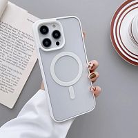 MAGNETIC clear case /magsafe/ для iPhone 15 PRO MAX (2023) белый