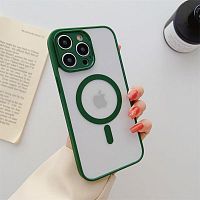 MAGNETIC clear case /magsafe/защита камеры/ для iPhone 11 PRO 5.8"(2019) темно-зеленый