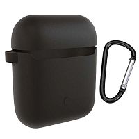 Чехол силиконовый для AirPods 1 /AirPods 2 черный